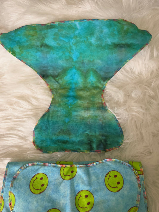 "Blue Smiles" Reversible 2 Layer Petite Contour